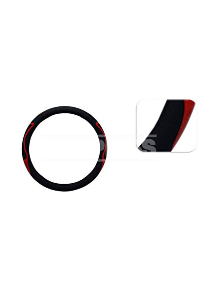 CARPRISS Steering Wheel Cover Black Red 37-39 CM