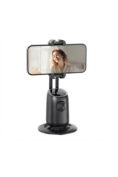 Generic P05 360° AI-Tracking Desktop Gimbal with LED Ring Light