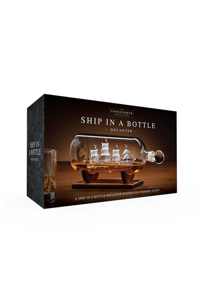 OEM The Source - Ship in a Bottle Decanter Γυάλινη Καράφα Πλοίο σε Μπουκάλι
