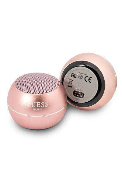 OEM Guess Mini Φορητό Αλουμινένιο Ηχείο Bluetooth 3W με 4 ώρες αυτονομία (ροζ)