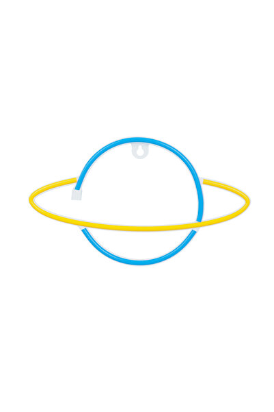 OEM Forever - Neon LED Light SATURN yellow blue Bat + USB FLNE11 - Διακοσμητι...