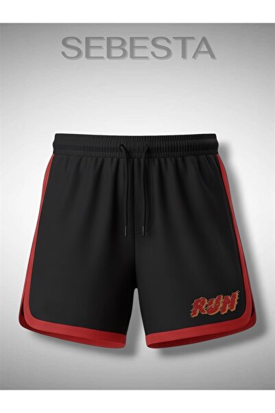 Sebesta Fashion Run Printed Premium Jersey Ribbed Sports Shorts