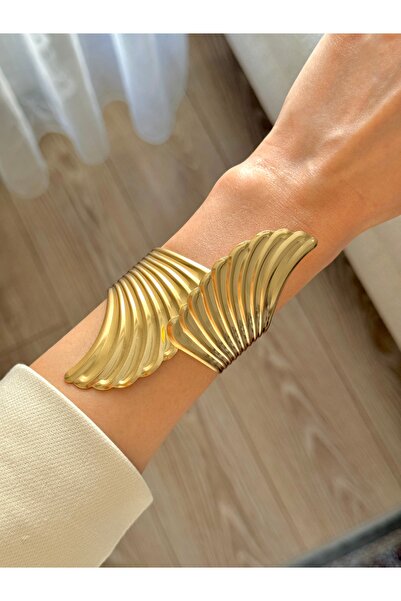YOUES JEWELRY سوار نسائي من الفولاذ 316L بتصميم قيد سميك قابل للتعديل