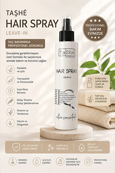 tashe TaShé Professional Hair Spray Leave-In 250 ml Durulama Gerektirmeyen Pr...