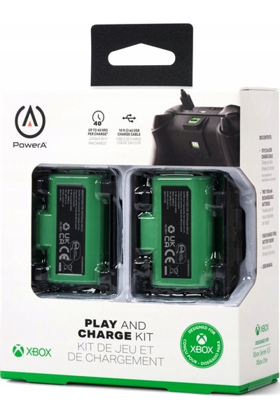 NO BRAND Baterii POWERA XBPW0119-01 + cablu 3m verde-negru
