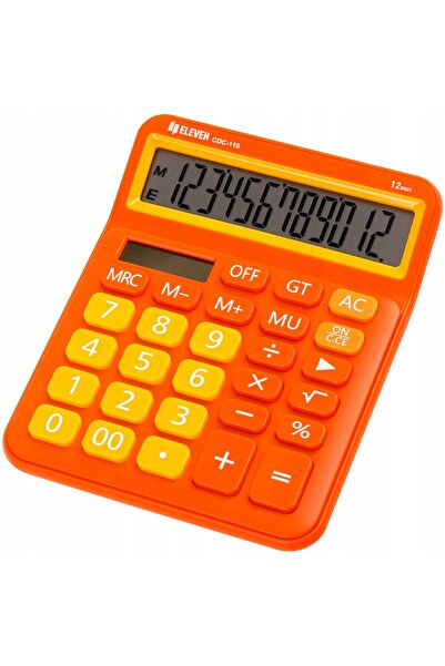 NO BRAND Calculator ELEVEN CDC110OR Alimentare cu baterie si solara, 4 memorii