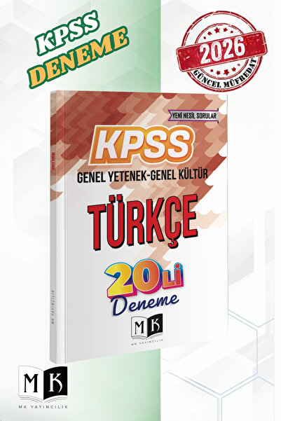 MK Yayıncılık 2026 KPSS TÜRKÇE 20Lİ DENEME