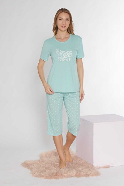 RADU Printed Polka Dot Capri Pajama Set
