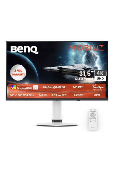 BENQ EX321UZ Mobiuz 31,5" OLED 4K 240Hz 0,03ms HDMI USB HDR 500 Gaming Monitör