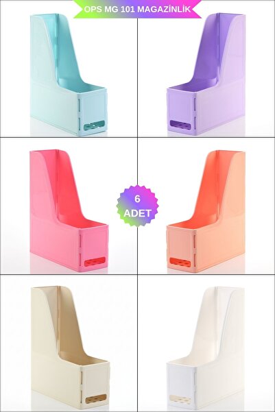 Ops Mg 101 Magazine Holder Set of 6 A4 Disassembled Plastic Vertical Folder A...