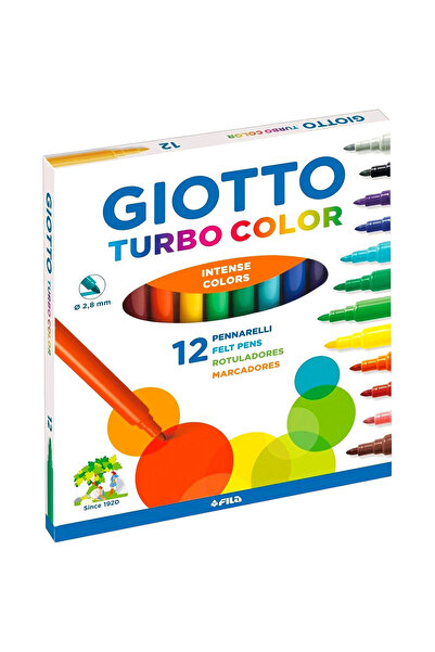 Giotto Turbo Color 12-Piece Box with Felts