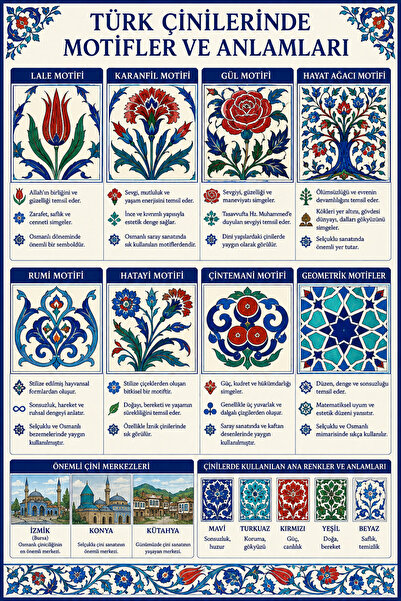 TELLGRAF Turkish Tile Motifs Board (Measures 25X35 Cm.)