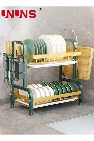 UNUNS Dish Drying Rack,2-Tier Side Sink Rack For Kitchen Counter,Space Saving...