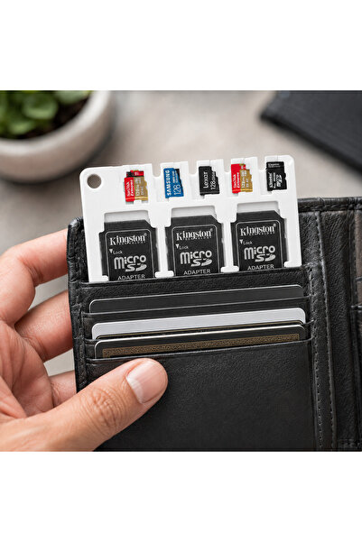 sportivoshop Organizator compact pentru carduri SD si microSD, cu spatiu pent...