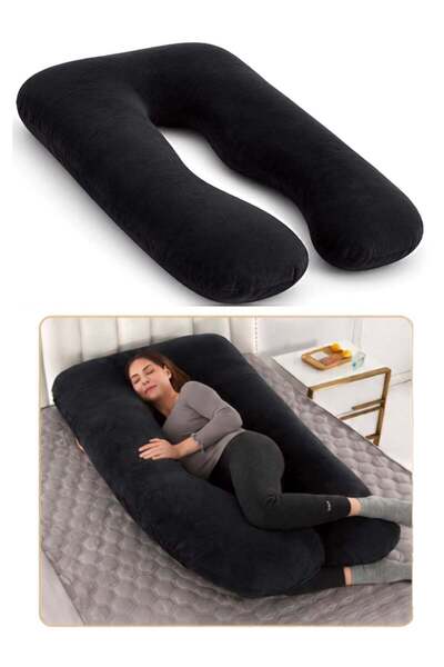 Zaprus Premium U-Shaped Maternity Pillow – High-Density Plush Fiber Filling P...