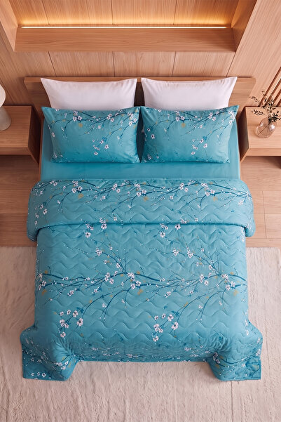 YALITEKS HOME Bahar Desenli Kapitone Çift Kişilik Pike Seti | 1 Adet Pike 200...