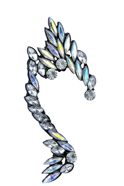 VeeShop Εντυπωσιακό σκουλαρίκι ear cuff με σχέδιο στυλιζαρισμένου δράκου και ...