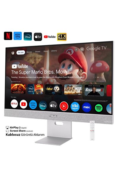 ASUS Google TV'li 27 inç 4K IPS Smart Monitör – Netflix & YouTube, Dahili Hop...