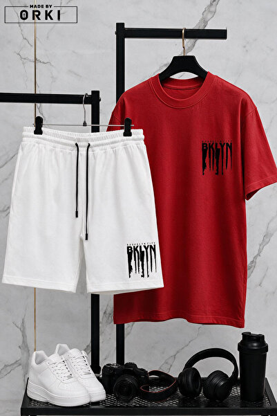 EFFRENATU Tricou unisex din țesătură de bumbac imprimată BKLYN - Set pantalon...