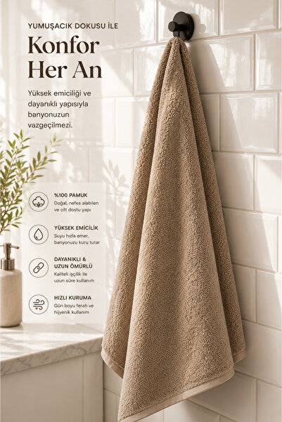 CASA VIRA Premium Banyo Havlusu %100 Pamuk 70x150 cm Ultra Yumuşak Yüksek Emi...