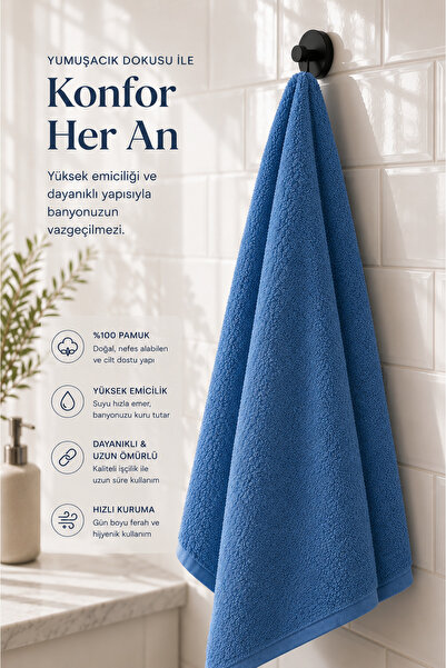 CASA VIRA Premium Banyo Havlusu %100 Pamuk 70x150 cm Ultra Yumuşak Yüksek Emi...