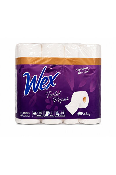 Brivo Clean Wex Χαρτί Υγείας 24 Ρολά, 3 Στρώσεις, 150 Φύλλα/Ρολό, 100% Κυτταρ...