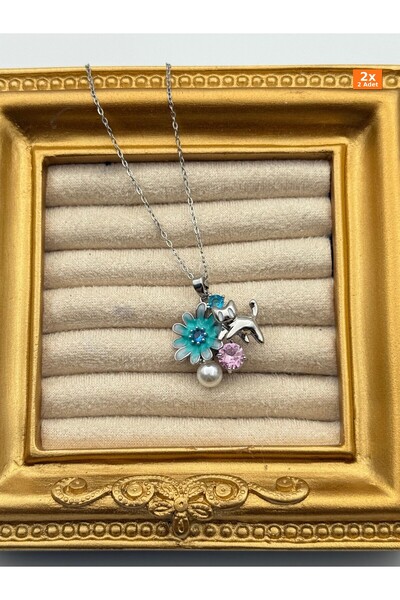 Bozhi Flower Necklace Steel 45cm Stylish Gift
