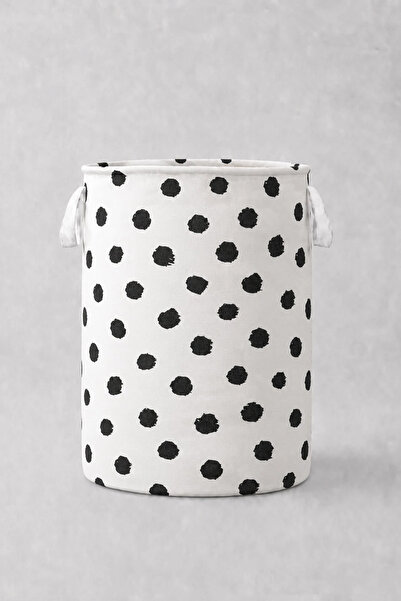 dekomall home & living Polka Dot Patterned Laundry Basket 36X50 cm