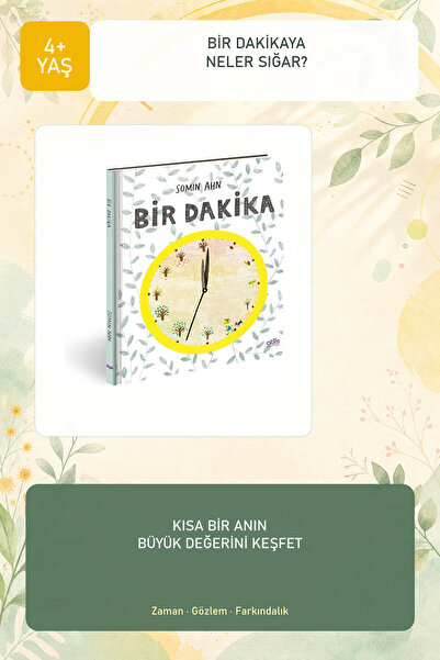 Abm Yayınevi Bir Dakika 4+ Yaş Zamanı Öğreten Eğitici Resimli Çocuk Kitabı