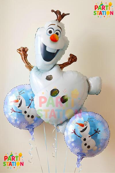 Parti Station Karlar Ülkesi Frozen Elsa Olaf Balon Set 3'lü