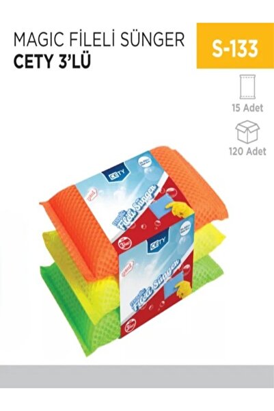inci çelik aksesuar Magic Filled Sponge Cety 3-Pack (Tm-460)