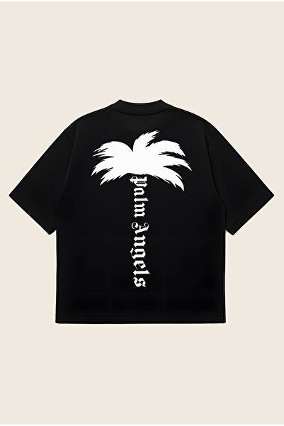 Moon Dancer Tricou unisex Palm Angels cu imprimeu palmier, croială supradimen...