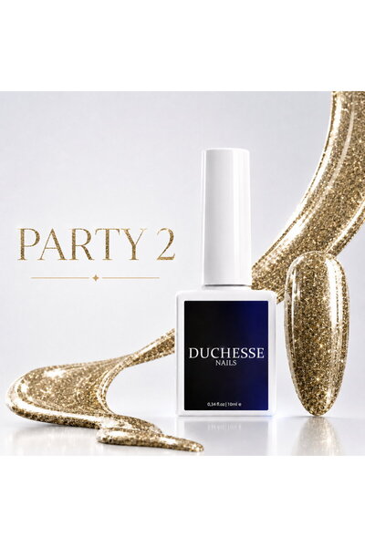 Duchesse Nails Semi-Permanent Nail Polish, HEMA & TPO FREE, Shade PARTY 2, 10 ml