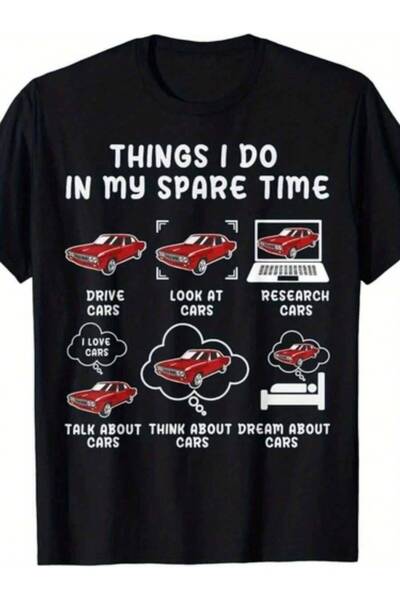 Astogria13 Men'S Vintage Automobile Design T-Shirt - Playful Driving Vehicle ...