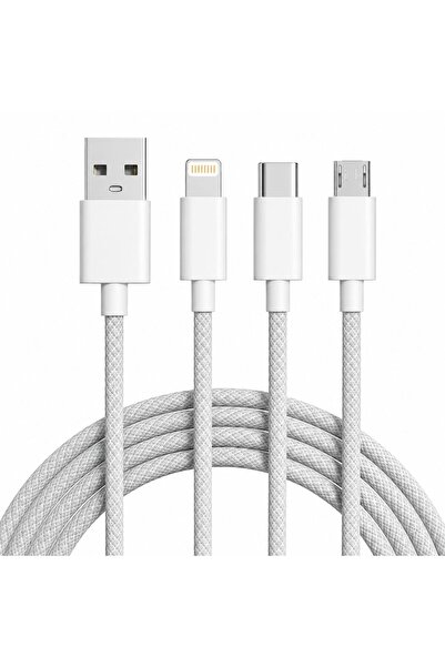 Flippy Cablu de încărcare rapidă 3 în 1, Flippy, 66W, 6A, Conectori Lightning...
