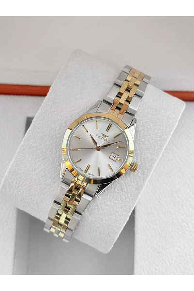 FERRO Yellow and Silver Steel Cord Women's Wristwatch Fl40191A-D 3 Atm Water ...