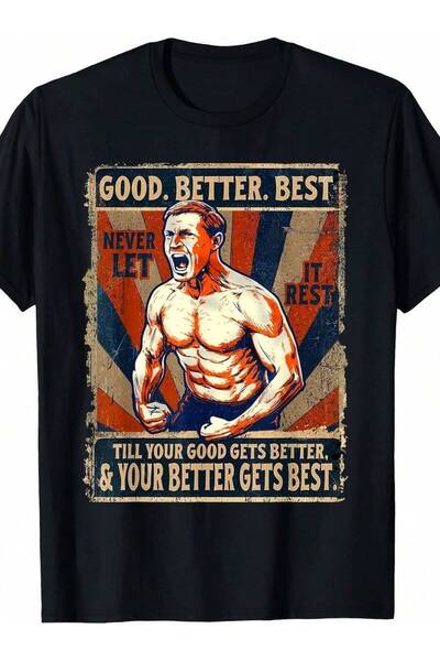 KYMC07 تي شيرت Good Better Best Never Let It Rest Xmas بن جونسون