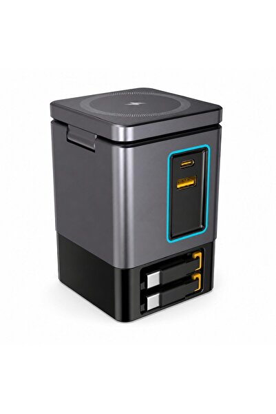 Flippy Statie de Incarcare Desktop, Flippy, 105W, GaN, Incarcare Wireless Mag...