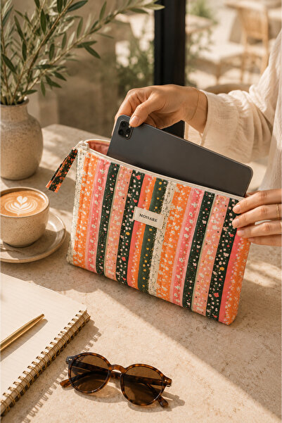 MOISARE 10 İnç Tablet Kılıfı 21x27 cm – Kapitoneli Organizer Çanta | Kitap Kı...