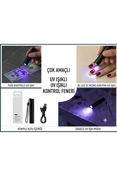 Doğan Tekno ÇOK AMAÇLI UV IŞIK ŞARJ EDİLEBİLİR