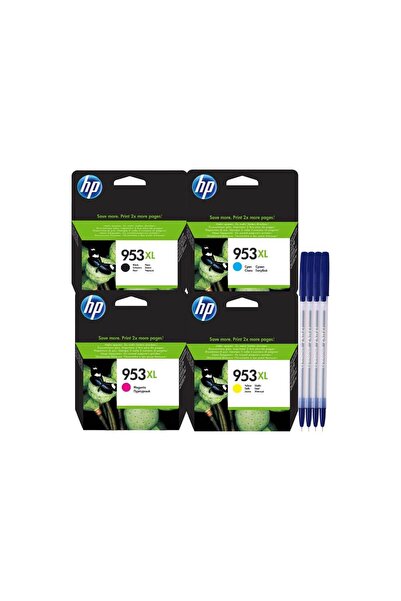 HP Set Cartuse Cerneala Original 953XL 1x L0S70AE Negru, 1x F6U16AE Cyan, 1x ...