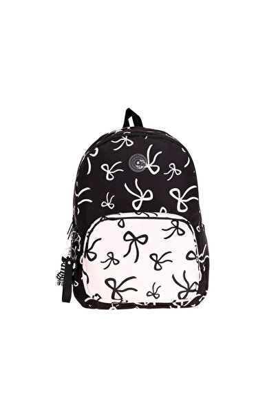 KAUKKO Bow Backpack Black-White K1885