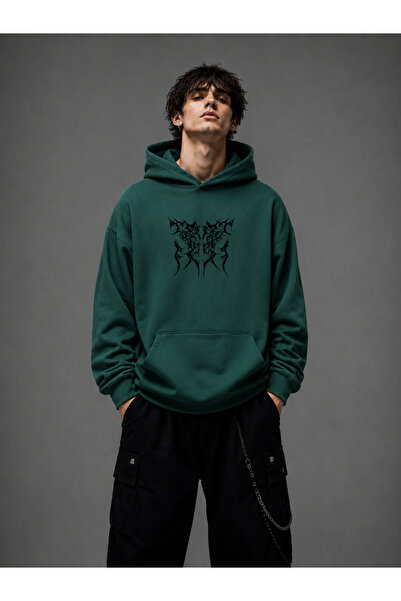 COMANCHERO Unisex Shadow Coat of Arms Printed Winter Hooded Sweatshirt