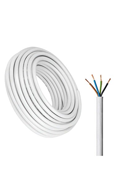 Duravel 4-Core Electrical Cable-White PVC Insulated Power Wire with Flexible ...