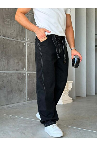 FO4RBS Belt Detailed Premium Baggy Jeans K