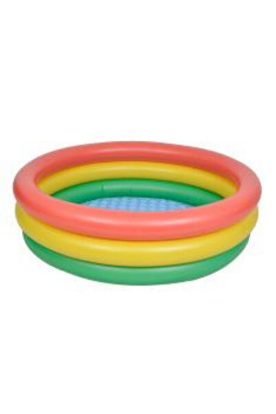 Jilong 170cm Circular Inflatable 3-Ring Kids Pool, Easy Setup, Multicolour