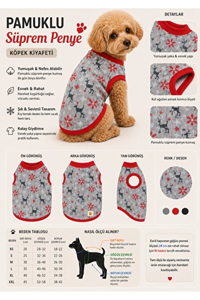 atelyu Cat Dog Outfit Thin Christmas Christmas Deer Pattern Tshirt Singlet