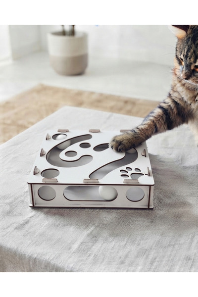 Atolye StandArt Ahşap ve Toplu Kedi Oyuncağı