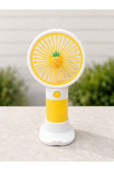 facnspt Ananas Tasarımlı Şarj Edilebilir Mini El Vantilatörü – USB Taşınabili...