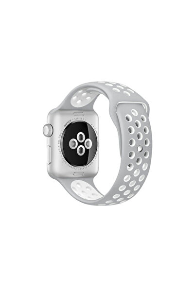 OEM Λουράκι Σιλικόνης με Πείρο Γκρι / Λευκό (Apple Watch 44/45/46mm/Ultra 49m...
